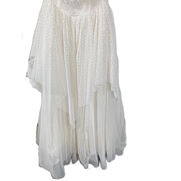 LoveShackFancy Faraway Fancy Noni White Swiss Dot Sheer Maxi Dress Size 4 NWT - Picture 5 of 13
